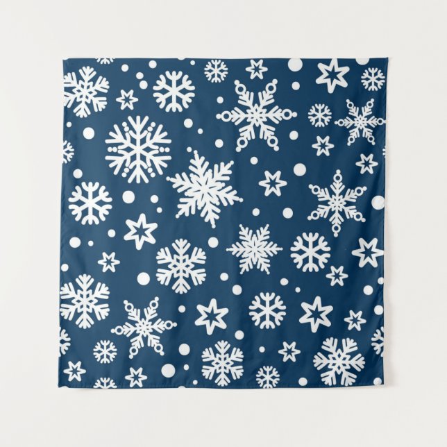 Tenture Motif Snowflake (Devant)