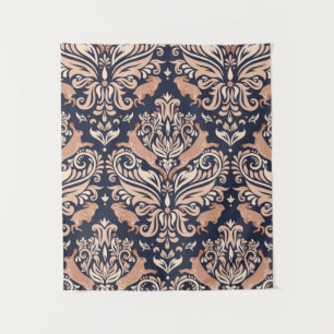 Tenture Motif symétrique sans couture dans le style Damask