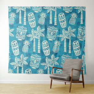 Tenture Motif Tiki Rétro Moderne du Milieu du Siècle