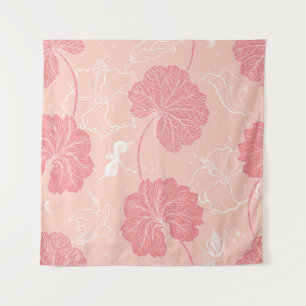 Tenture Motif victorien vintage avec feuilles dessinés à l