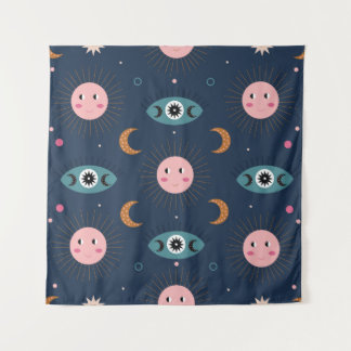 Tenture motif vintage bébé boho sans soudure. Hippie chic 