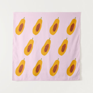 Tenture Motif vintage Papaya