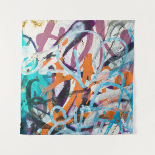 Tenture Mur de béton patiné, texture grungy.