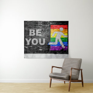Tenture Mur de briques SlipperyJoe's Be You personnage bât