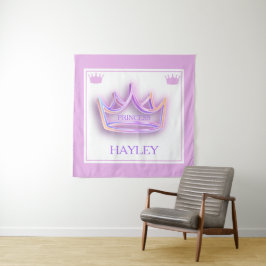 Tenture Mur de couronne Princesse personnalisée