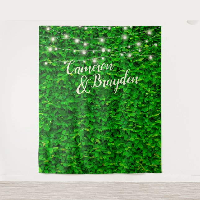 Tenture Mur de verdure avec lumières scintillantes pour ma (Devant)