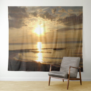Tenture Murale Beau coucher de soleil océanique Billow Nuages Tap