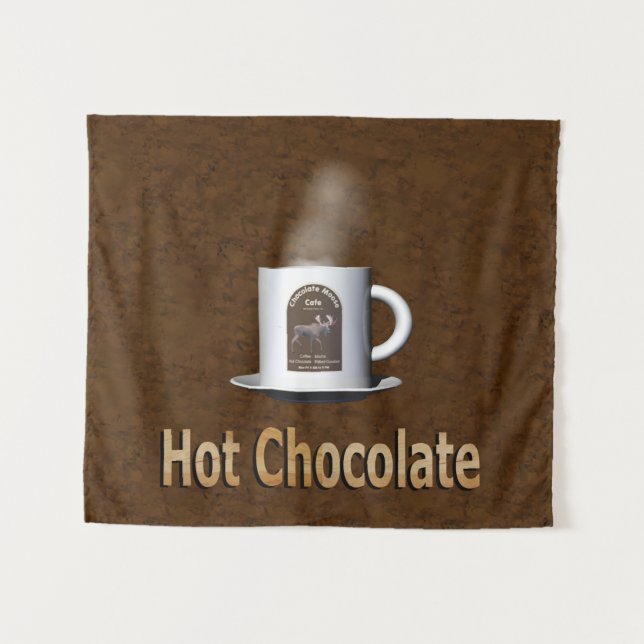 Tenture Murale Chocolat chaud (Devant (Horizontal))