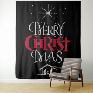 Tenture Murale Christian Joyeux Sweat de Noël Jésus Christ