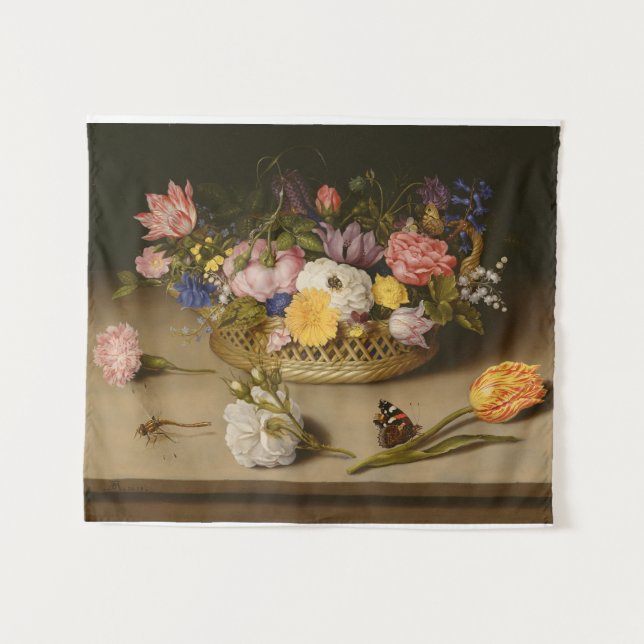 Tenture Murale Fleur à vie morte Ambrosius Bosschaert (Devant (Horizontal))