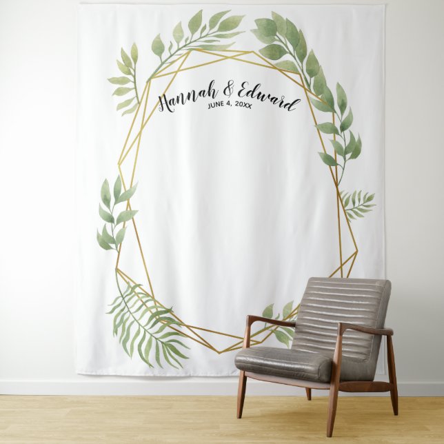 Tenture Murale Fond de mariage, accessoire de photo, géométrique  (En situation)