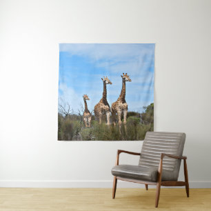 Tenture Murale Girafes sous un horizon doux