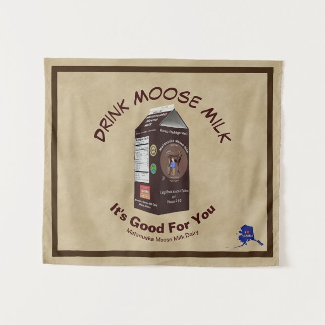 Tenture Murale Lait d'orignal Matanuska (Devant (Horizontal))