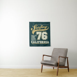 Tenture Murale Longboard surfant   la Californie 76