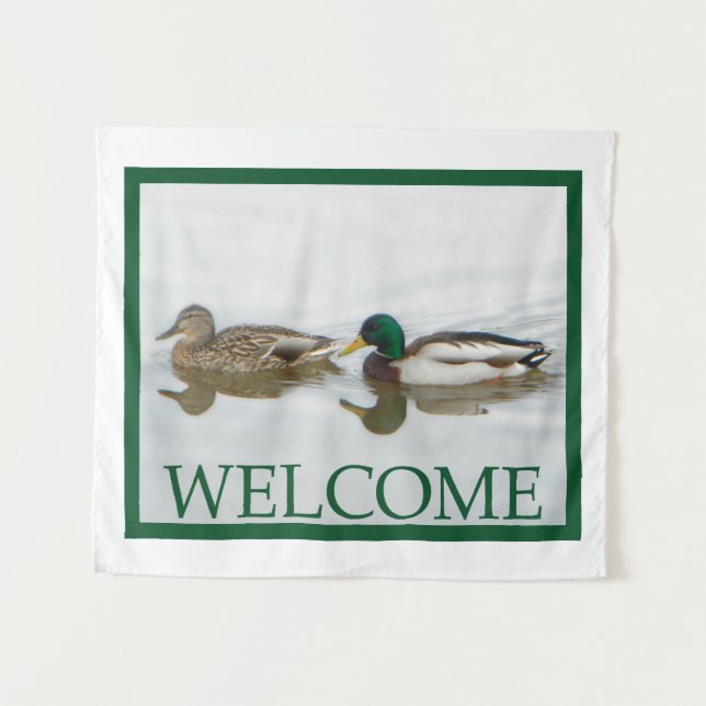 Tenture Murale Mallard Ducks - Bienvenue (Devant (Horizontal))