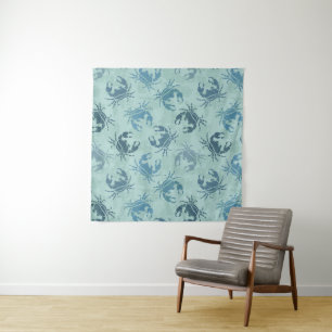 Tenture Murale Motif de colorant de cravate des crabes