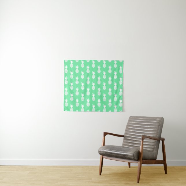 Tenture Murale Motif de menthe d'ananas (En situation (horizontale))