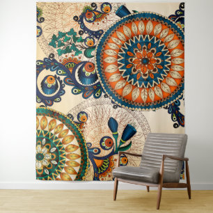 Tenture Murale Paix de Bohème Mandela Boho de hippie chic