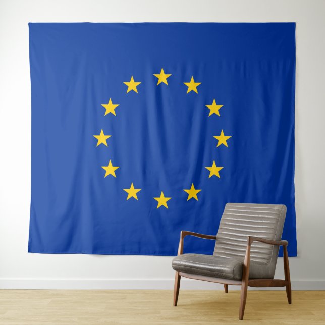 Tenture Murale pavillon de l'Union européenne (En situation (horizontale))