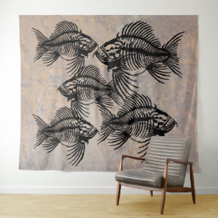 Tenture Murale Poisson fossile