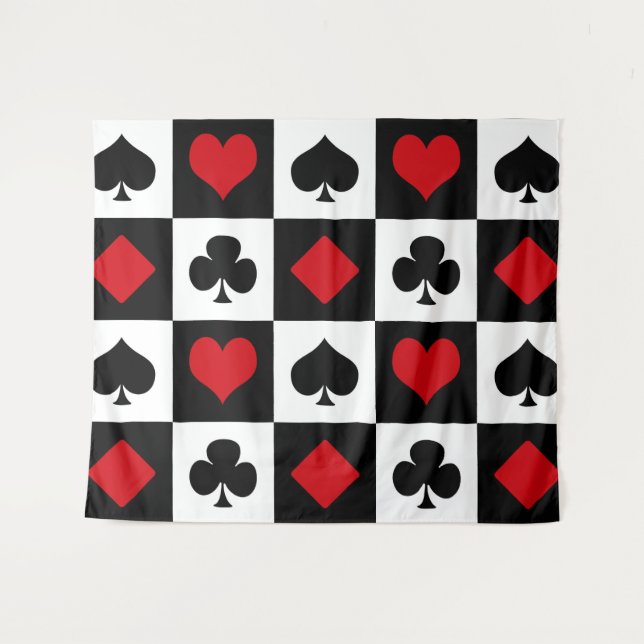 Tenture Murale Quatre combinaisons de cartes (Devant (Horizontal))
