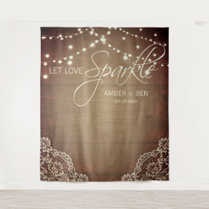 Tenture Murale Robe Rustique Barnwood Lights dentelle personnalis