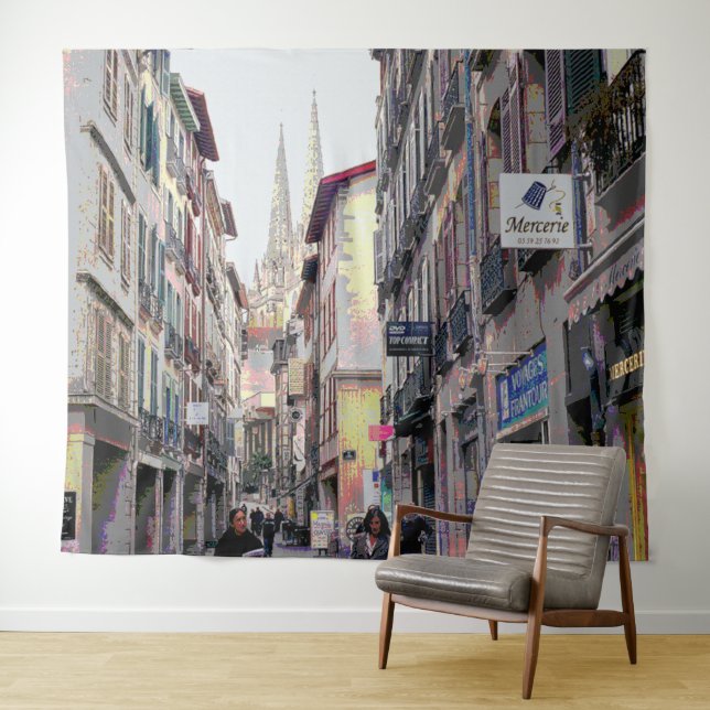 Tenture Murale Rue de Bayonne (En situation (horizontale))