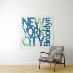 Tenture Murale Typographie de Brooklyn New York