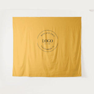 Tenture Mustard jaune personnalisé logo arrière-plan Socié