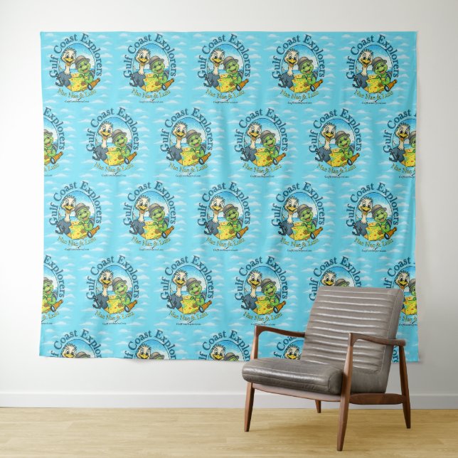 Tenture Nae Nae & Lulu Adventures Tapestry Background (En situation (horizontale))