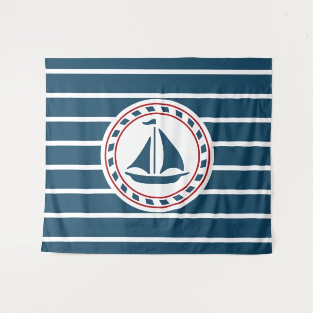 Tenture Nautical design (Devant (Horizontal))
