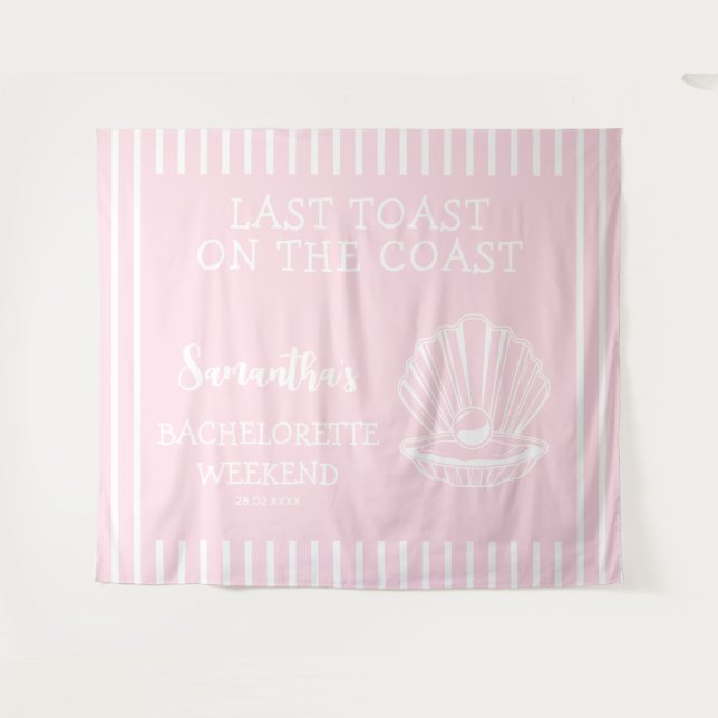 Tenture Nautical Sailboat Bachelorette Party Dernier toast (Devant (Horizontal))