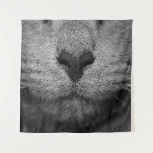 TENTURE NEZ DE CHAT EN NOIR ET BLANC