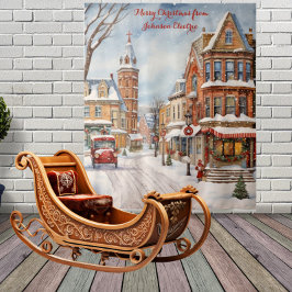 Tenture Noël dans la petite ville