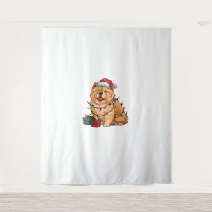 Tenture Noël Éclairage Noël Chow Chow Chien Noël