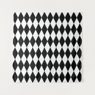 Tenture Noir blanc Arlequin Diamonds Motif Design