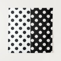 Noir Blanc demi-couleur fractionné en Pois Inverse