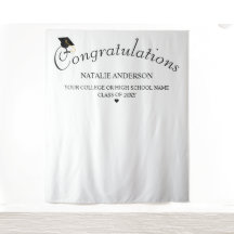 Noir & Blanc Félicitations Diplôme d'études