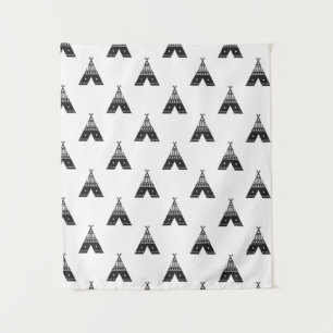 Tenture Noir et blanc. Modèle de Teepee