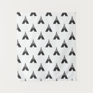 Tenture Noir et blanc. Modèle de Teepee