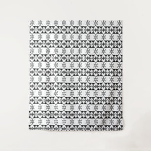 Tenture Noir et blanc tribal géométrique