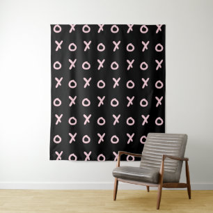 Tenture Noir & Rose Bébé X O XO XO's Tendance Mignon