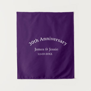 Tenture nom de date d'anniversaire de mariage 30 ans simpl