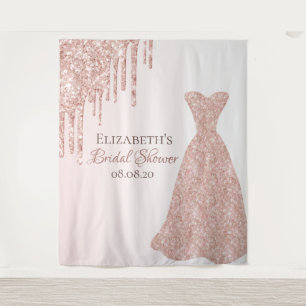 Tenture Nom de la robe rose gold de la mariée