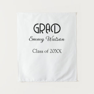 Tenture nom de promotion en lettre gras diplômé de la prom
