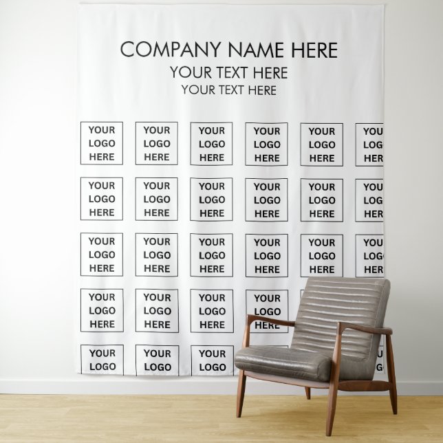 Tenture Nom du logo de l'entreprise personnalisée Bannière (En situation)