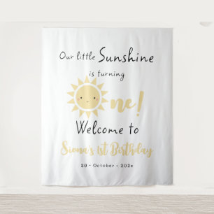 Tenture Notre Sunshine Fête son Premier Anniversaire Toile