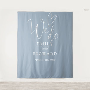Tenture Nous faisons Dusty Blue Mariage Photo fond
