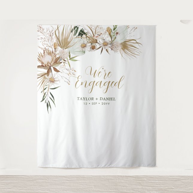 Tenture Nous sommes engagés | Boho Bohemian Engagement Par (Devant)