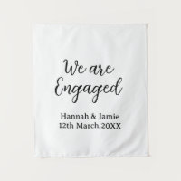 Nous sommes fiancés nom date calligraphiestylée